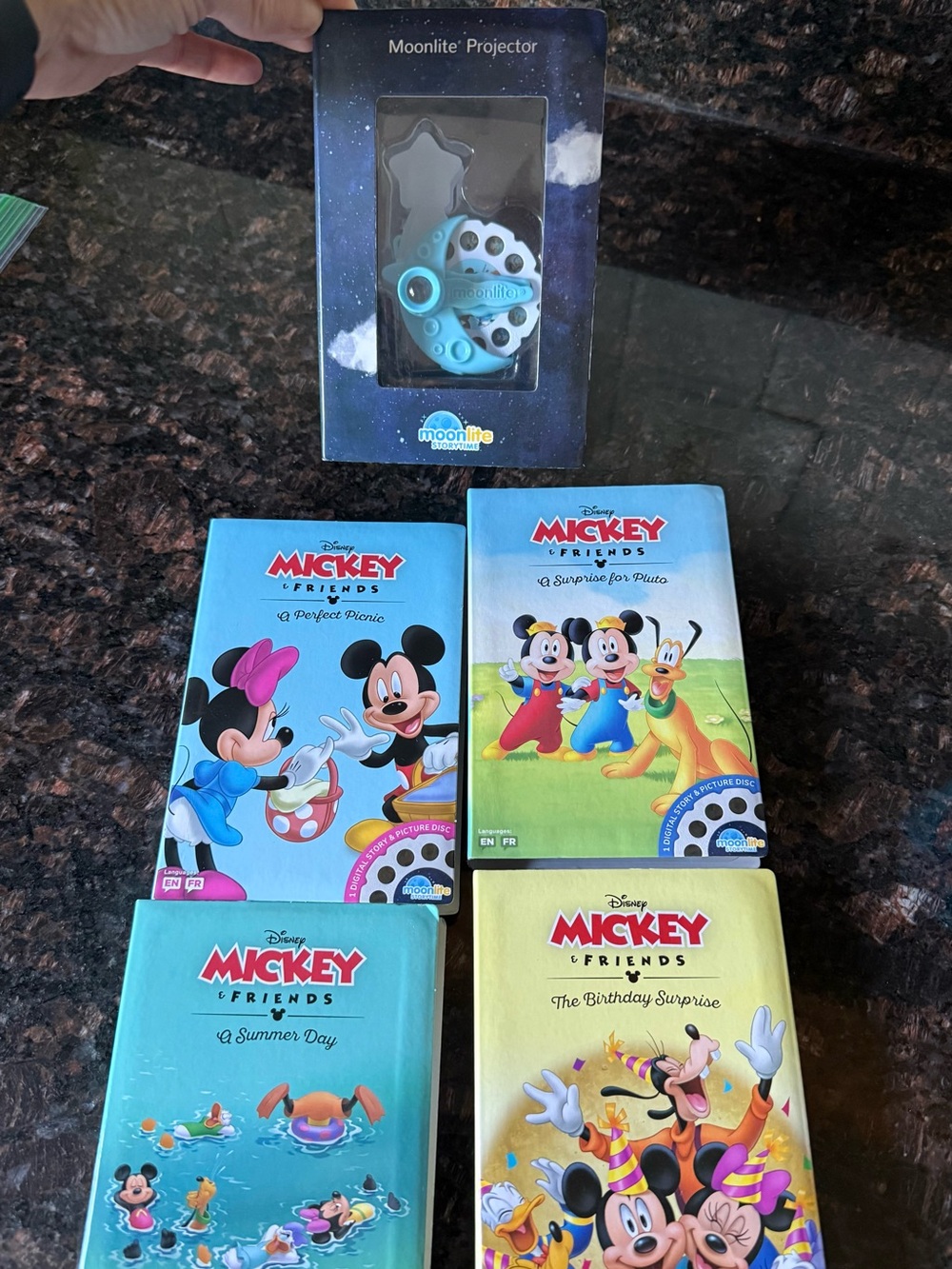 Disney Phone Projector & Picture Disc - Light Blue, White